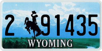 WY license plate 291435