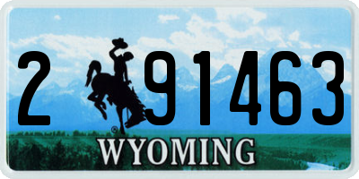 WY license plate 291463