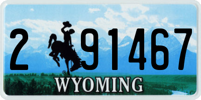 WY license plate 291467