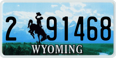 WY license plate 291468
