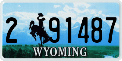 WY license plate 291487
