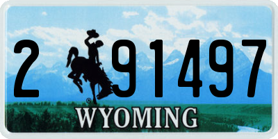 WY license plate 291497