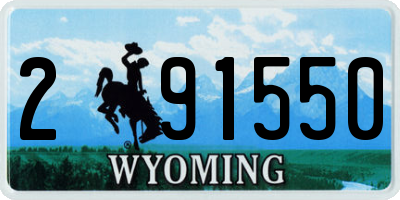 WY license plate 291550