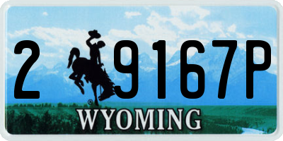 WY license plate 29167P