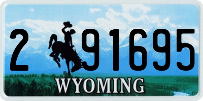 WY license plate 291695