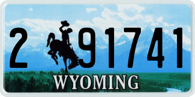 WY license plate 291741