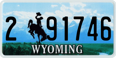 WY license plate 291746