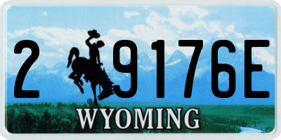 WY license plate 29176E