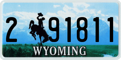 WY license plate 291811
