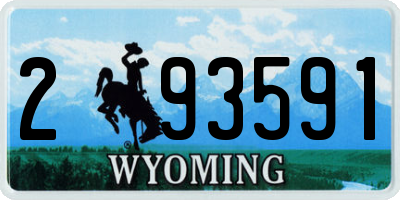 WY license plate 293591