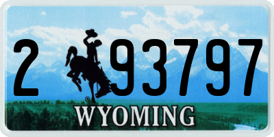 WY license plate 293797