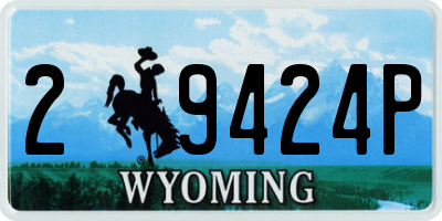 WY license plate 29424P