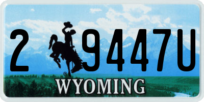 WY license plate 29447U