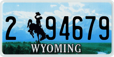 WY license plate 294679