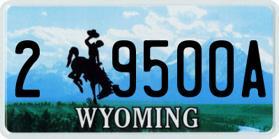 WY license plate 29500A