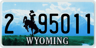 WY license plate 295011
