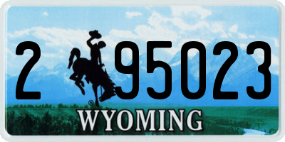 WY license plate 295023