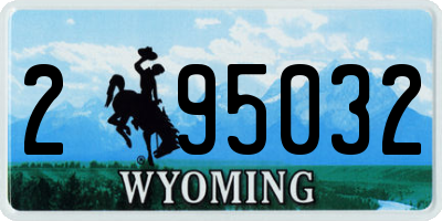 WY license plate 295032