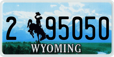 WY license plate 295050
