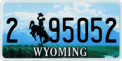WY license plate 295052