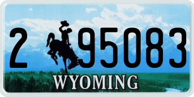 WY license plate 295083