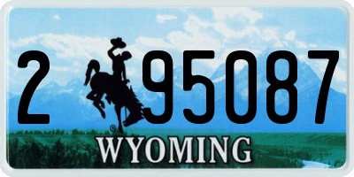 WY license plate 295087