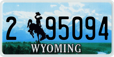 WY license plate 295094