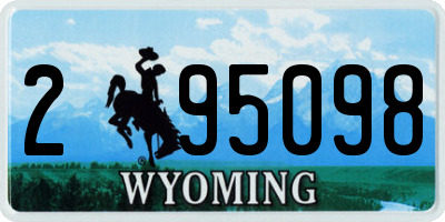 WY license plate 295098
