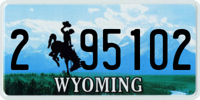 WY license plate 295102