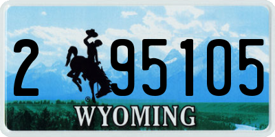 WY license plate 295105
