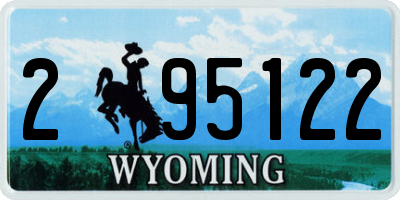 WY license plate 295122