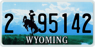 WY license plate 295142