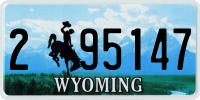 WY license plate 295147