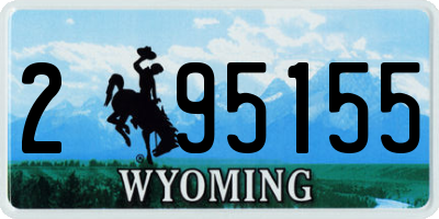 WY license plate 295155