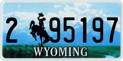 WY license plate 295197