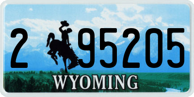 WY license plate 295205