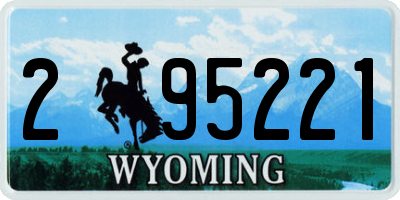 WY license plate 295221