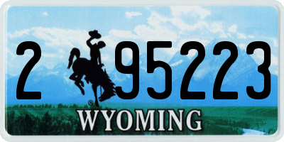 WY license plate 295223