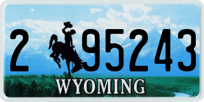 WY license plate 295243