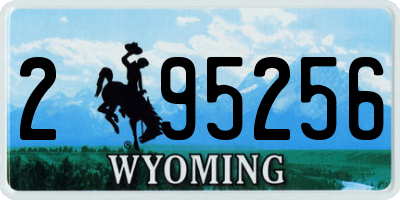 WY license plate 295256