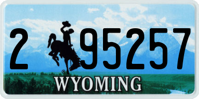 WY license plate 295257
