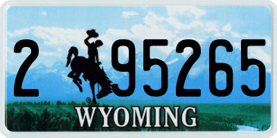 WY license plate 295265