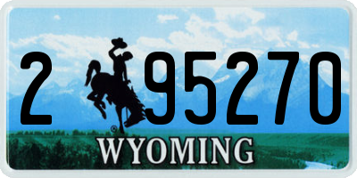 WY license plate 295270
