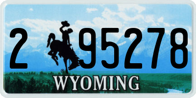 WY license plate 295278