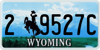 WY license plate 29527C