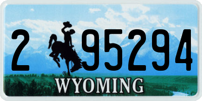 WY license plate 295294