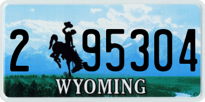 WY license plate 295304