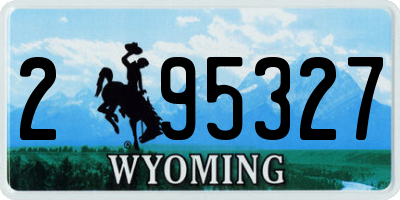 WY license plate 295327