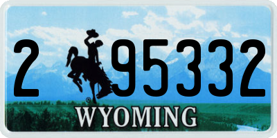 WY license plate 295332