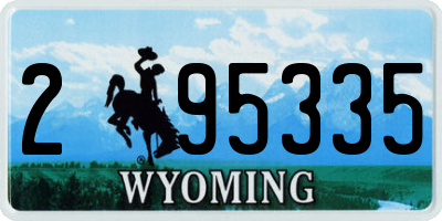 WY license plate 295335